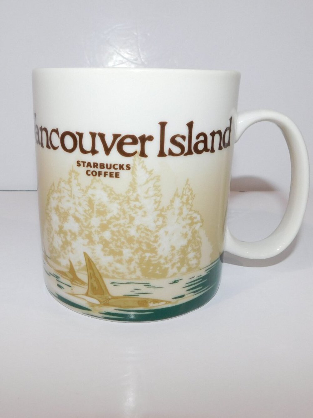 Starbucks Vancouver Island 2012 Coffee Mug 16 oz Collectible Canada BC Whales